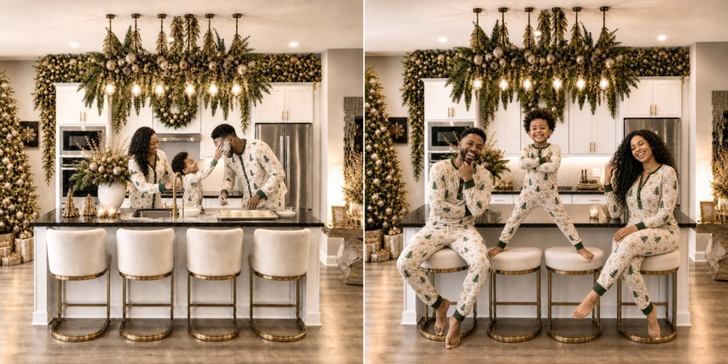 Christmas mini session in studio